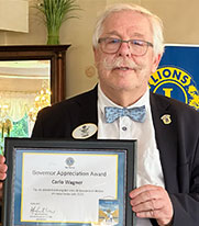 Governor Appreciation Award für Carlo Wagner